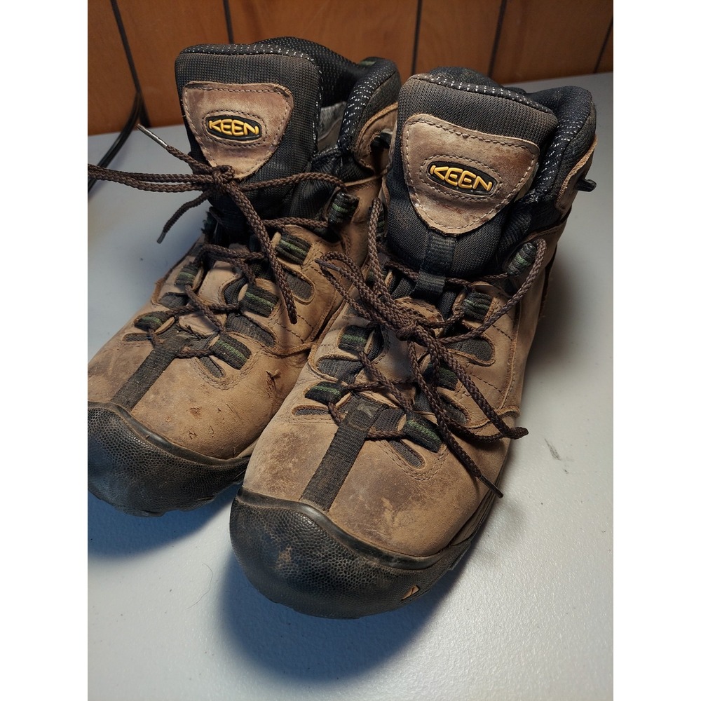 KEEN Detroit XT Mid Waterproof Steel Toe Work Boots Mens 10.5 EE Brown 1020086